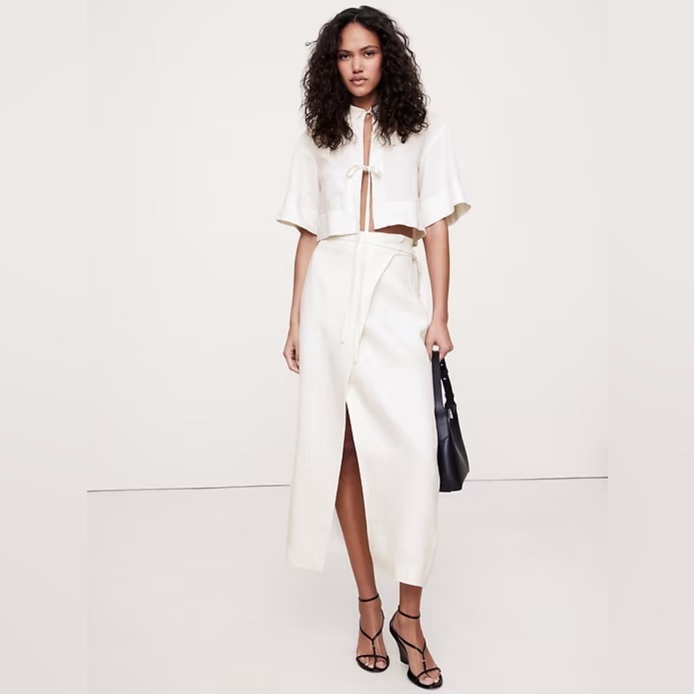 Banana Republic Cream Maxi Skirt